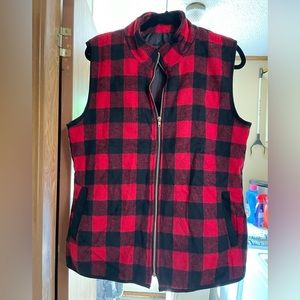 Buffalo plaid vest